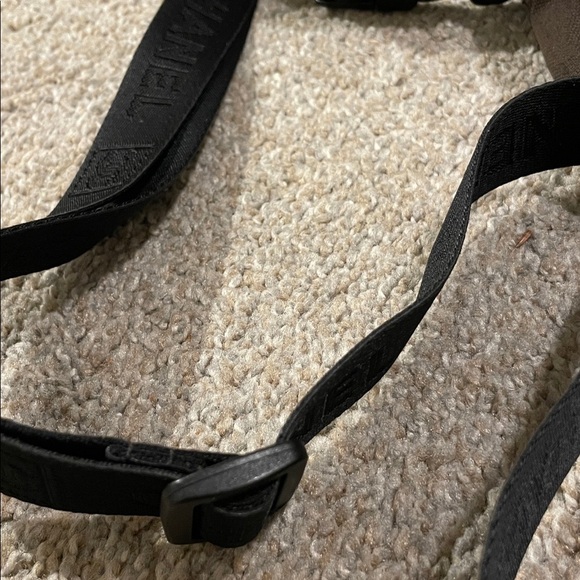 CHANEL Vintage Rare COCO Mark Sports Line Crossbody Sling Bag Canvas Brown Green - Picture 5 of 13